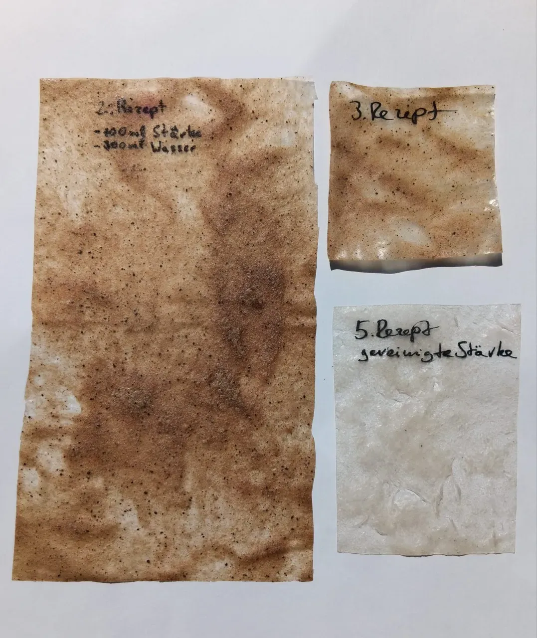 Bioplastik (verschiedene Rezepturen)